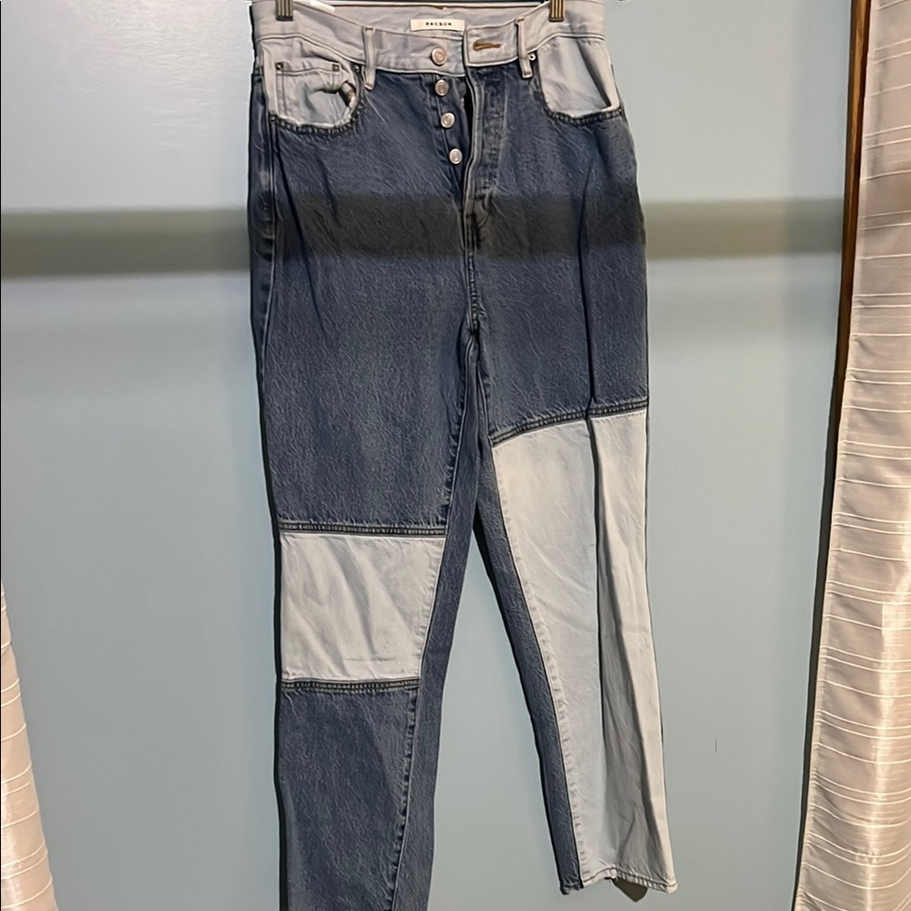 Two-Tone Blue Jeans Pacsun Dad jeans